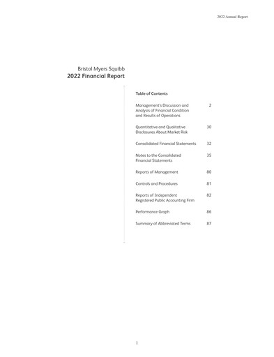 Thumbnail Bristol-Myers Squibb Financial Report 2022