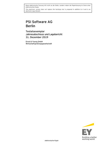 Vorschaubild PSI Software Finanzmitteilung 2019