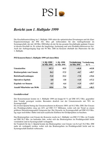 Vorschaubild PSI Software Halbjahresbericht 1999-h1