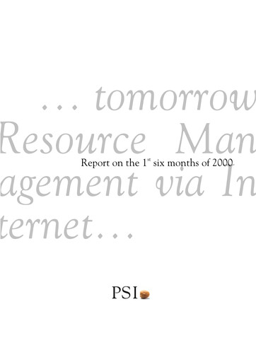 Miniature PSI Software Rapport semestriel 2000-h1