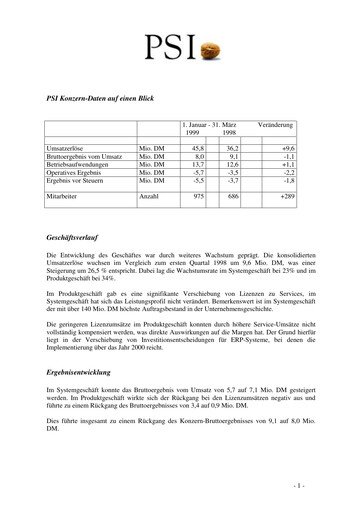 Thumbnail PSI Software Quarterly Report 1999-q1