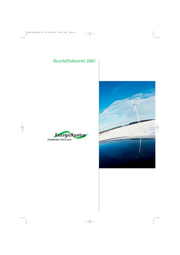 Thumbnail Energiekontor Annual Report 2001