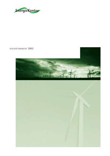 Thumbnail Energiekontor Annual Report 2002
