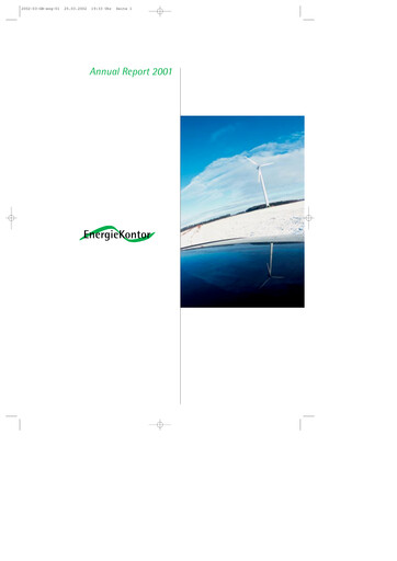 Thumbnail Energiekontor Annual Report 2001