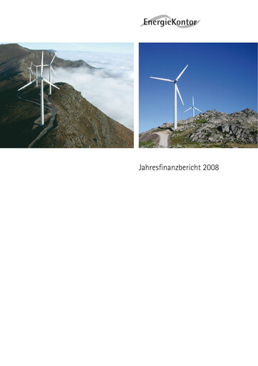 Miniature Energiekontor Rapport financier 2008