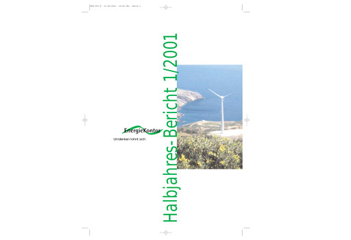 Thumbnail Energiekontor Half-year Report 2001-h1