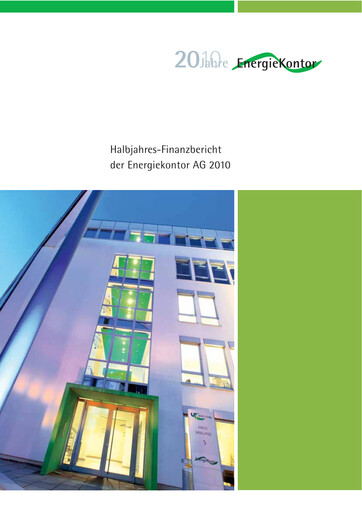 Thumbnail Energiekontor Half-year Report 2010-h1