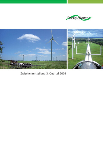 Vorschaubild Energiekontor Quartalsbericht 2009-q3