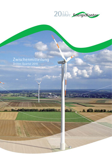 Vorschaubild Energiekontor Quartalsbericht 2010-q3