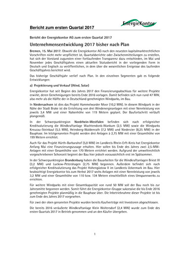 Thumbnail Energiekontor Quarterly Report 2017-q1