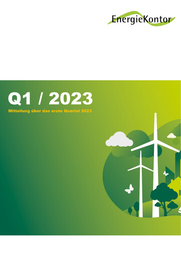 Vorschaubild Energiekontor Quartalsbericht 2023-q1