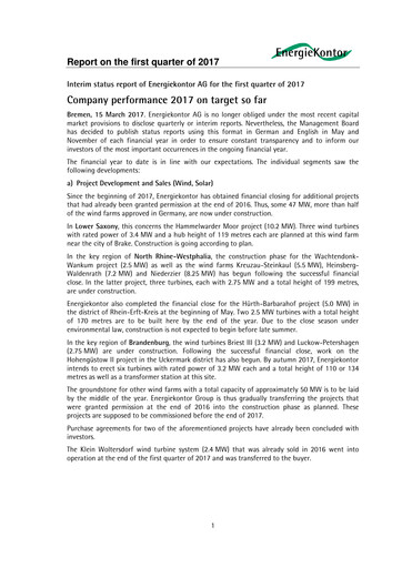 Thumbnail Energiekontor Quarterly Report 2017-q1