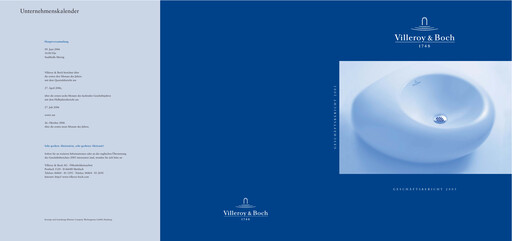 Miniature Villeroy & Boch Rapport annuel 2005