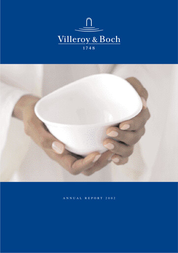 Miniature Villeroy & Boch Rapport annuel 2002