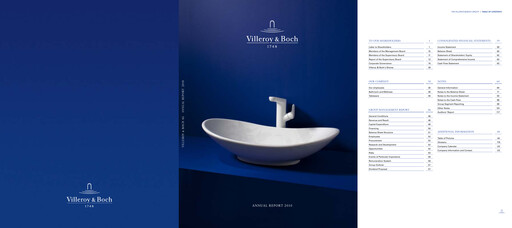 Miniature Villeroy & Boch Rapport annuel 2010