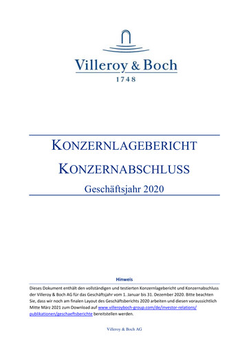 Thumbnail Villeroy & Boch Financial Report 2020