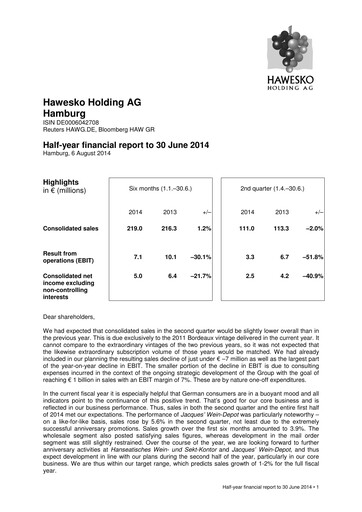 Thumbnail Hawesko Half-year Report 2014-h1