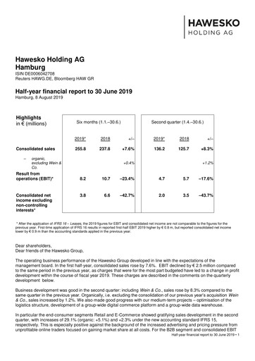 Thumbnail Hawesko Half-year Report 2019-h1