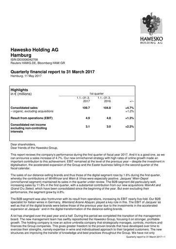 Thumbnail Hawesko Quarterly Report 2017-q1