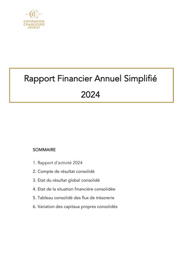 Vorschaubild Chargeurs Finanzbericht 2024