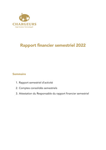 Thumbnail Chargeurs Half-year Report 2022-h1