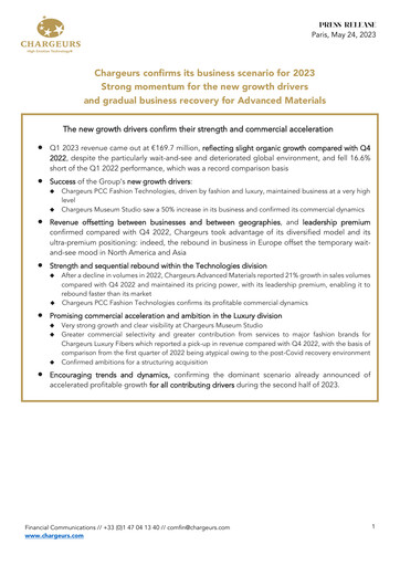 Miniature Chargeurs Rapport trimestriel 2023-q1