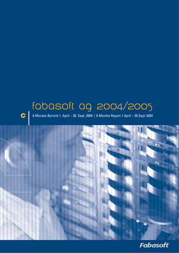 Thumbnail Fabasoft Half-year Report 2004-h1