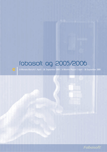 Thumbnail Fabasoft Half-year Report 2005-h1
