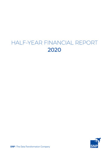 Miniature SNP Schneider-Neureither & Partner Rapport semestriel 2020-h1