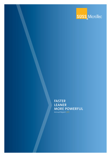 Thumbnail SÜSS MicroTec Annual Report 2011