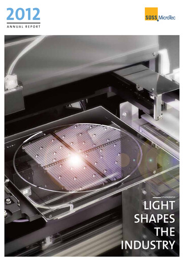 Thumbnail SÜSS MicroTec Annual Report 2012