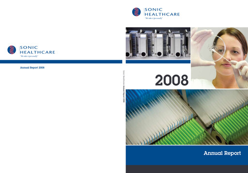 Thumbnail Sonic Healthcare Annual Report 2008
