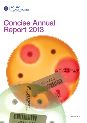 Thumbnail Sonic Healthcare Annual Report 2013