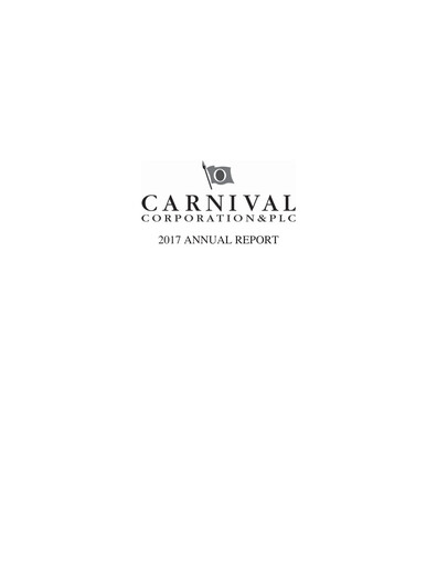 Thumbnail Carnival Corporation Annual Report 2017