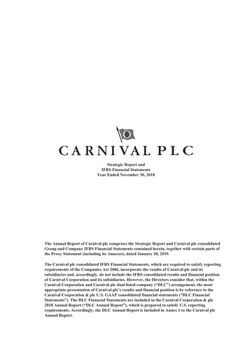 Vorschaubild Carnival Corporation Finanzmitteilung 2018