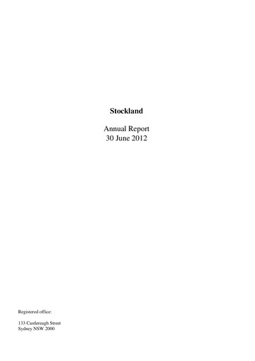 Miniature Stockland Rapport annuel fy2012