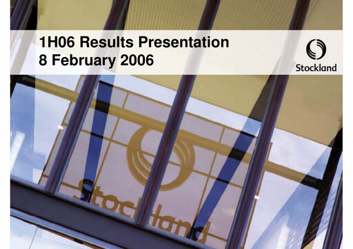 Thumbnail Stockland Half-year Report fy2006-h1