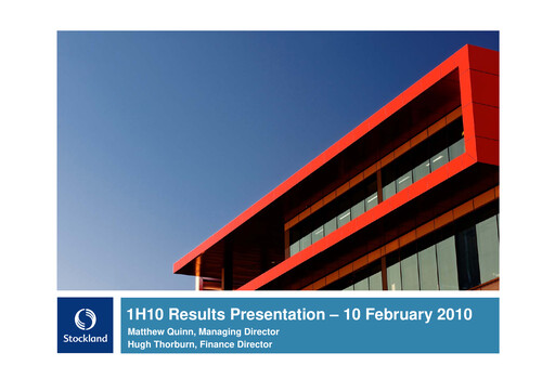 Thumbnail Stockland Half-year Report fy2010-h1