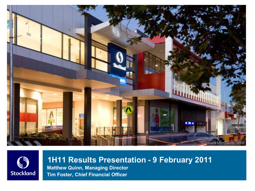 Thumbnail Stockland Half-year Report fy2011-h1