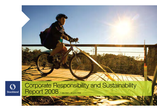 Thumbnail Stockland Sustainability Report 2008