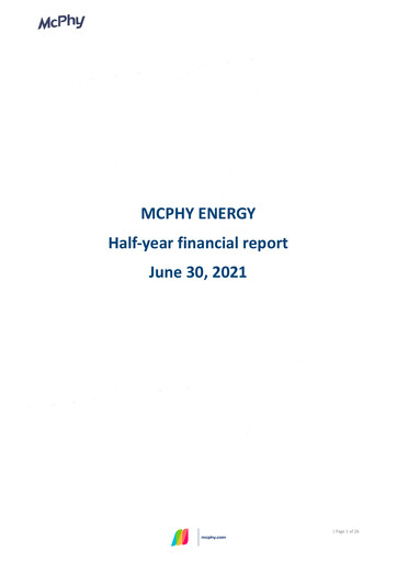Thumbnail McPhy Energy Half-year Report 2021-h1