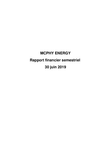 Thumbnail McPhy Energy Half-year Report 2019-h1