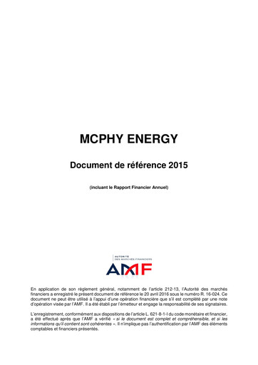 Thumbnail McPhy Energy Universal Registration Document 2015