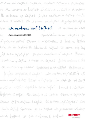 Thumbnail Leifheit Annual Report 2012