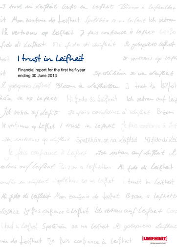 Thumbnail Leifheit Half-year Report 2013-h1