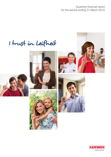 Miniature Leifheit Rapport trimestriel 2012-q1