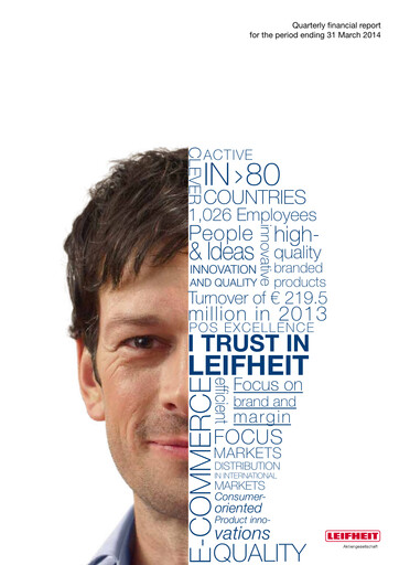 Miniature Leifheit Rapport trimestriel 2014-q1