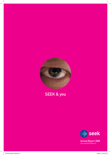 Vorschaubild Seek Limited
 Jahresbericht 2008