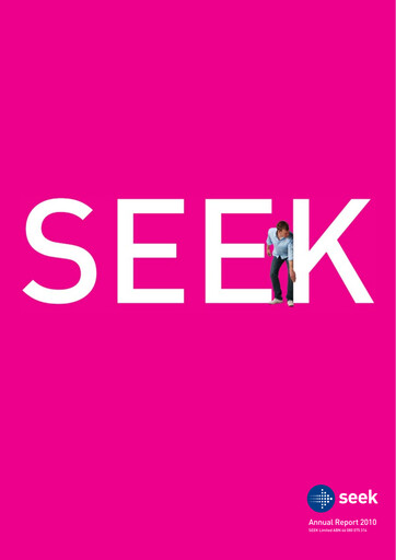 Vorschaubild Seek Limited
 Jahresbericht 2010