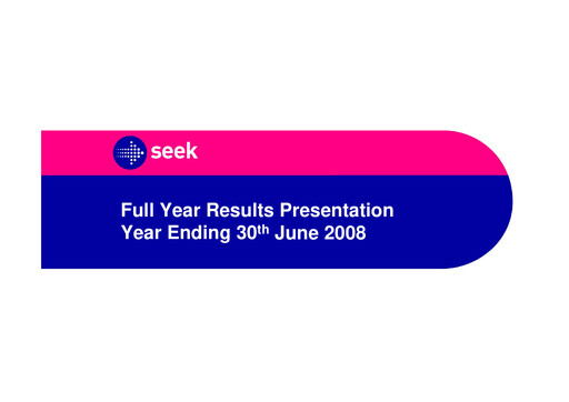 Miniature Seek Limited
 Rapport financier 2008